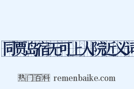 同贾岛宿无可上人院近义词是什么意思的图片